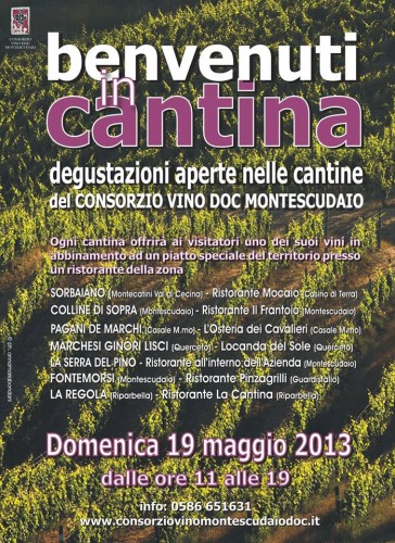 Locandina di Benvenuti in Cantina a Montescudaio, edizione del 2013