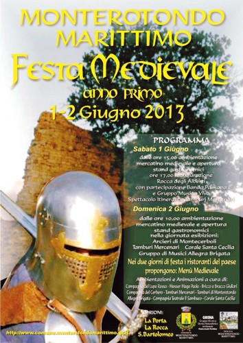 Locandina della Festa Medievale a Monterotondo Marittimo, edizione del 2013