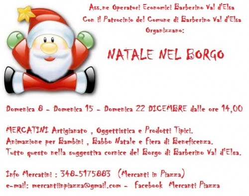 Locandina di Natale nel Borgo a Barberino Val d'Elsa, edizione 2013