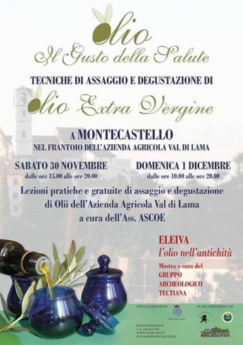 Locandina di Olio, il gusto della salute a Montecastello, edizione del 2013