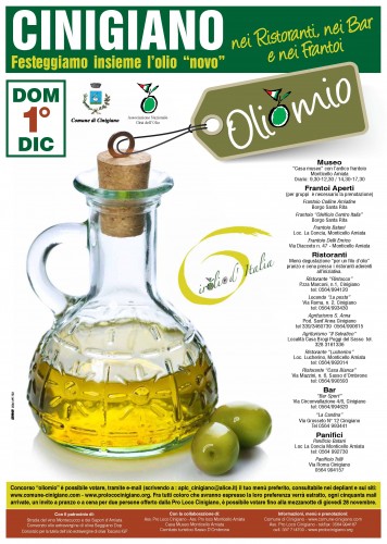 Locandina di Oliomio a Cinigiano, edizione del 2013