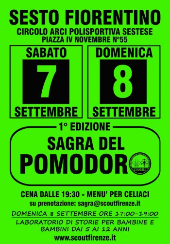 Locandina della Sagra del Pomodoro a Sesto Fiorentino, edizione del 2013
