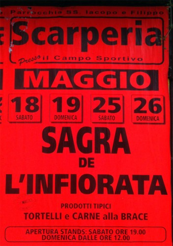 Locandina della Sagra dell'Infiorata a Scarperia, edizione del 2013