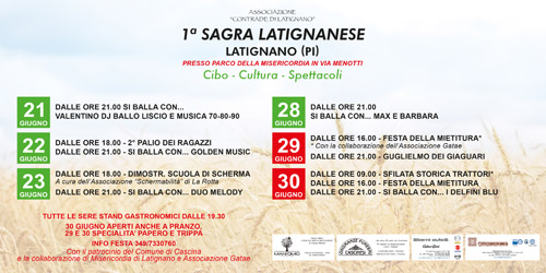 Locandina della Sagra Latignanese a Latignano, edizione del 2013