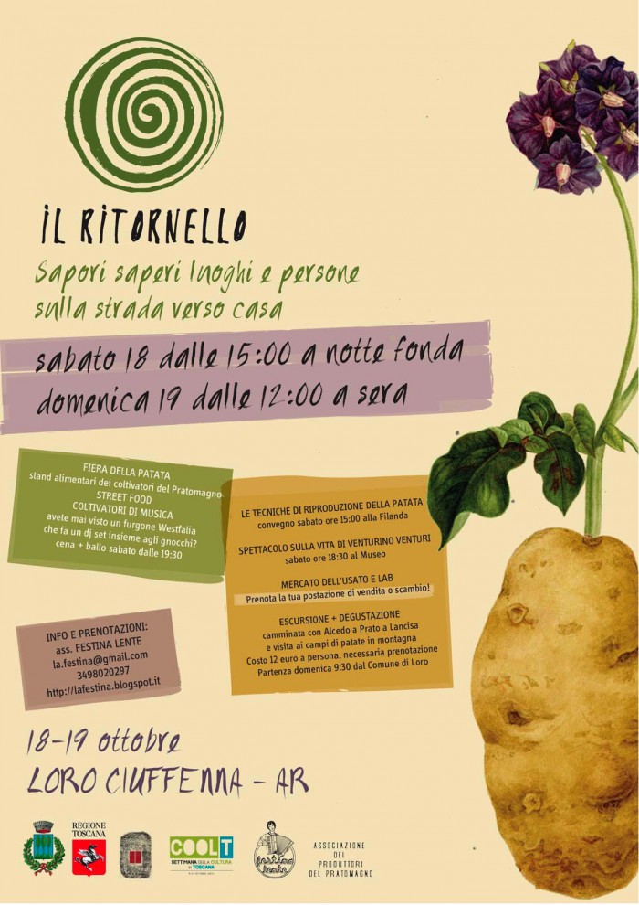 Locandina della Festa della Patata a Loro Ciuffenna, edizione del 2014