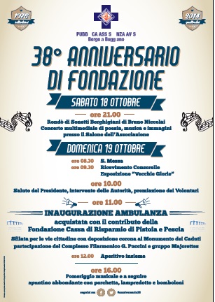 Locandina della Festa Sociale di Borgo a Buggiano, edizione 2014