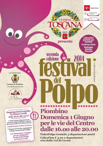 Locandina del Festival del Polpo a Piombino, edizione del 2014