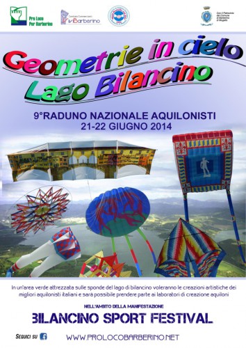 Locandina del Festival Geometrie in Cielo al Lago di Bilancino, edizione 2014