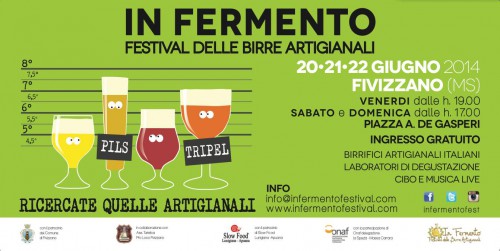 Locandina di In Fermento - Festival delle Birre Artigianali a Fivizzano, edizione del 2014