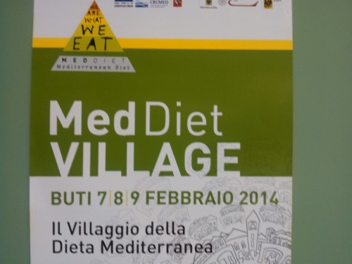 Locandina di MedDiet Village a Buti, edizione 2014