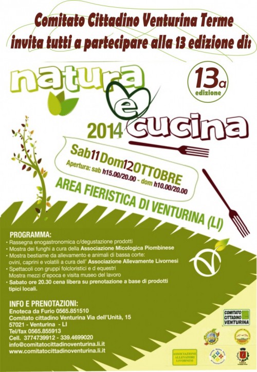 Locandina di Natura e Cucina a Venturina, edizione del 2014