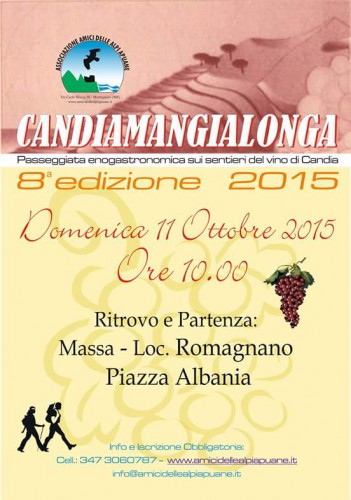 Locandina della Candiamangialonga a Massa, edizione del 2015