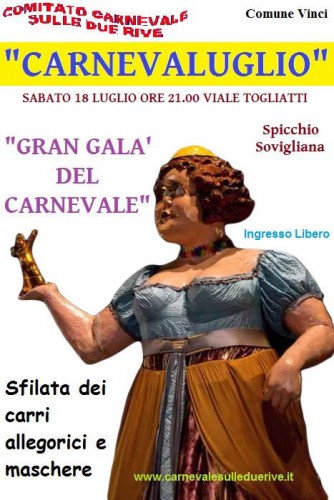 Locandina di Carnevaluglio a Vinci, edizione 2015
