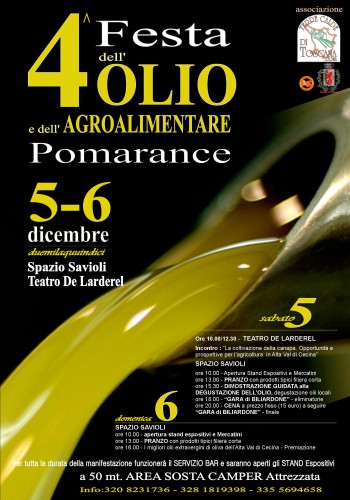 Locandina della Festa dell'Olio a Pomarance, edizione del 2015