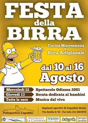 Locandina della Festa della Birra di Capalbio Scalo, edizione del 2015