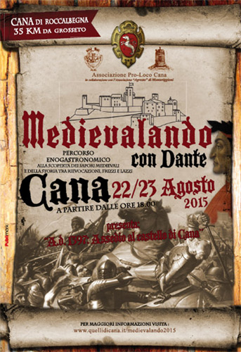 Locandina di Medievalando con Dante a Cana, edizione del 2015