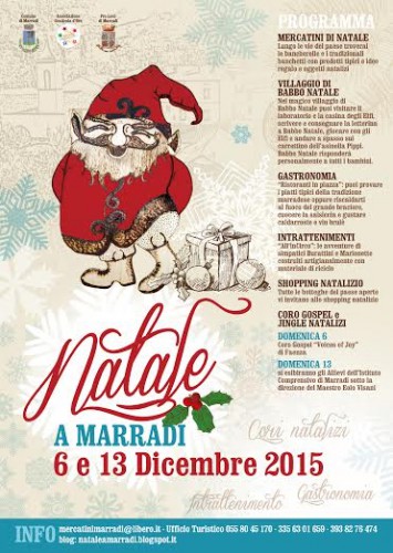 Locandina di Natale a Marradi, edizione del 2015
