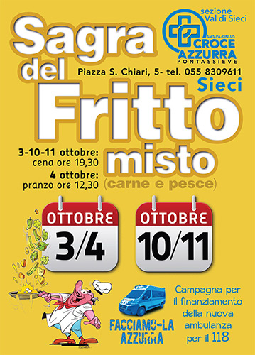 Locandina della Sagra del Fritto Misto a Le Sieci, edizione di settembre 2015