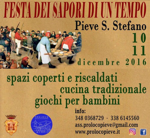 Locandina della Festa dei Sapori di un Tempo a Pieve Santo Stefano, edizione 2016