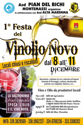 Locandina della Festa del Vinolio Novo a Pian del Bichi, edizione 2016