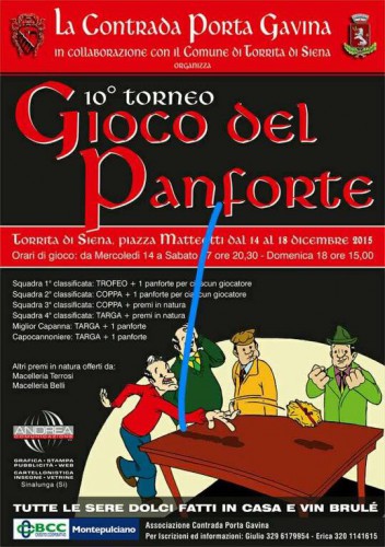Locandina del Gioco del Panforte di Torrita di Siena, edizione del 2016