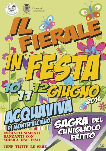 Locandina del Fierale in Festa ad Acquaviva, edizione del 2016