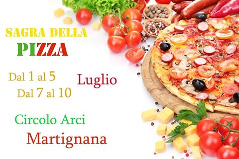 Locandina della Sagra della Pizza a Martignana, edizione del 2016