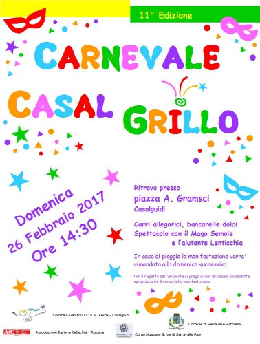 Locandina del Carnevale Casal Grillo, edizione 2017
