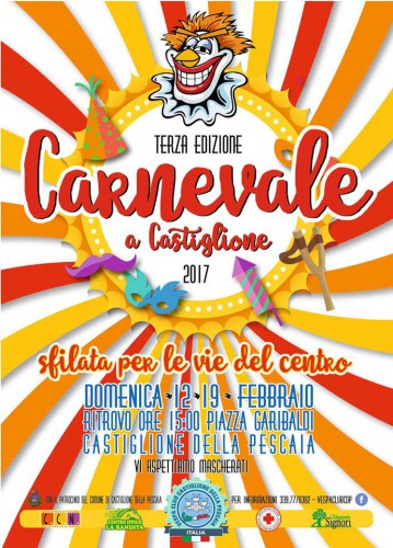 Locandina del Carnevale in Vespa a Castiglione della Pescaia, edizione 2017