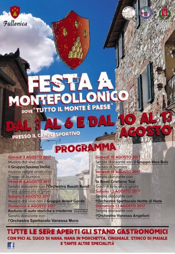 Locandina della Festa a Montefollonico, edizione 2017