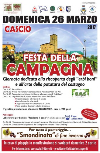 Locandina della Festa della Campagna a Cascio, edizione 2017