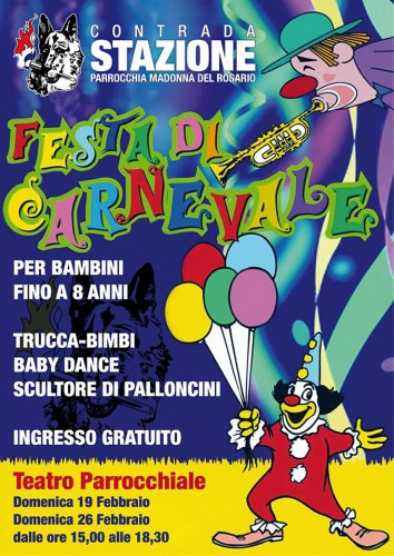 Locandina della Festa di Carnevale a Torrita di Siena, edizione 2017