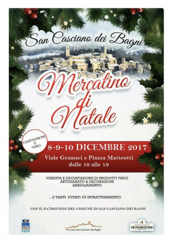 Locandina del Mercatino di Natale a San Casciano dei Bagni, edizione 2017