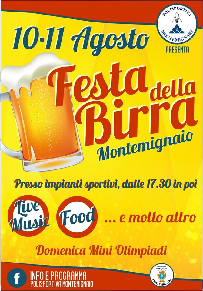 Locandina della Festa della Birra a Montemignaio