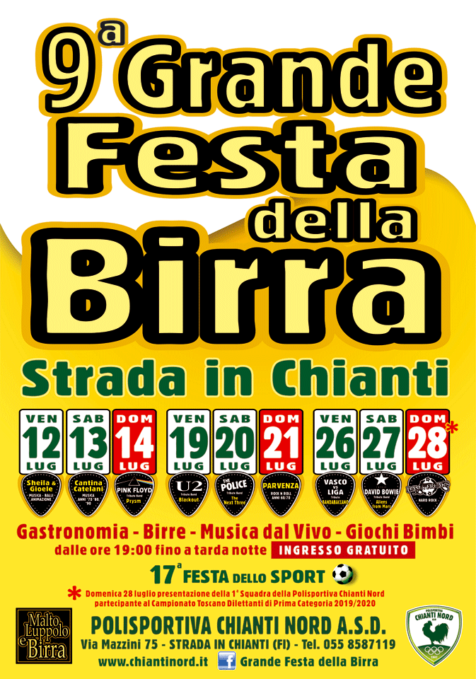Locandina della Grande Festa della Birra a Strada in Chianti