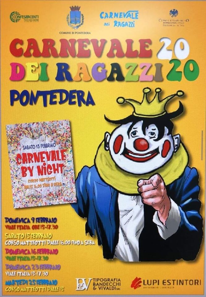 Locandina del Carnevale dei Ragazzi di Pontedera