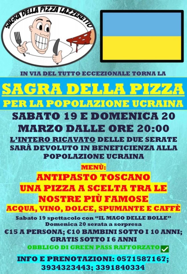 Locandina della Sagra della Pizza a Lazzeretto