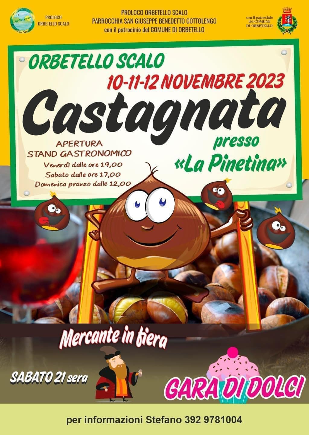 Locandina della Castagnata a Orbetello Scalo, edizione del 2017