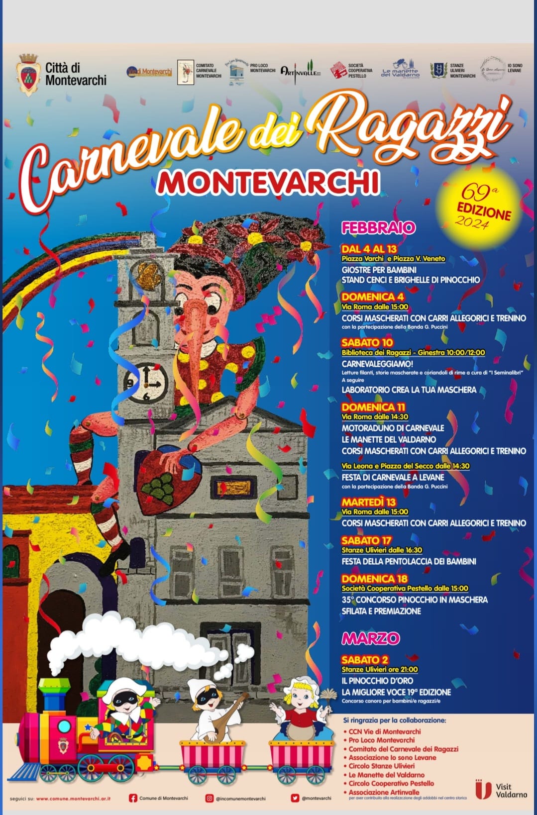 Locandina del Carnevale di Montevarchi