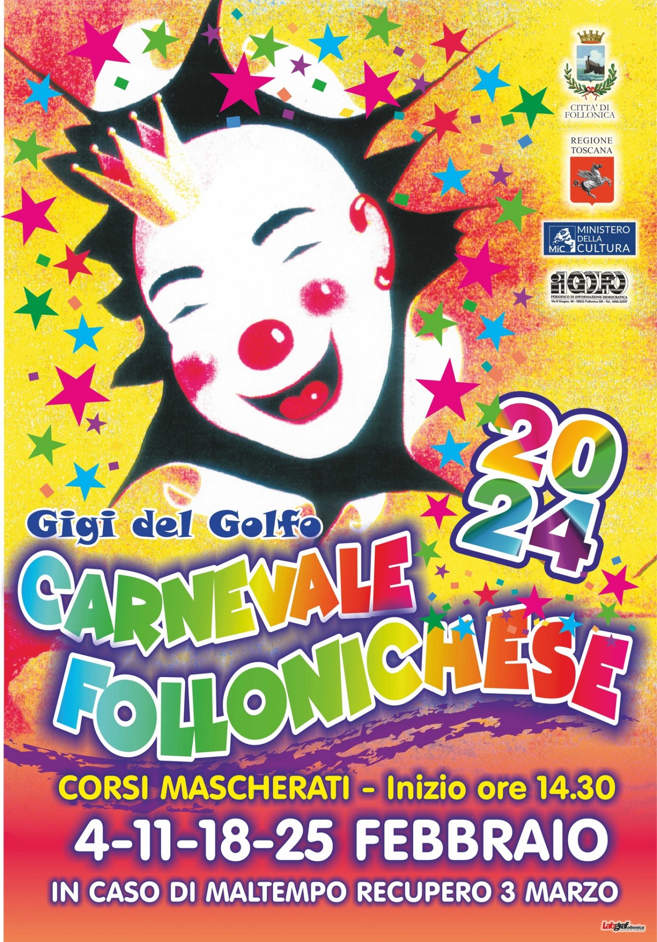 Locandina Carnevale Follonichese a Follonica
