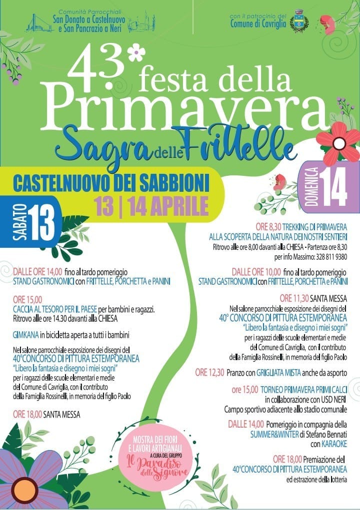 Locandina Festa di Primavera a Castelnuovo Sabbioni