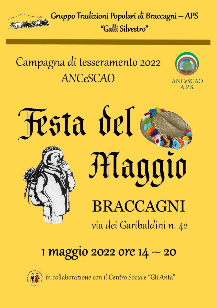 Locandina della Festa del Maggio a Braccagni, edizione 2014