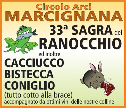 Locandina della Sagra del Ranocchio di Marcignana, edizione del 2012