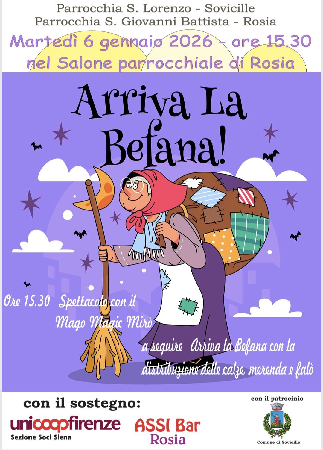Arriva la Befana a Rosia