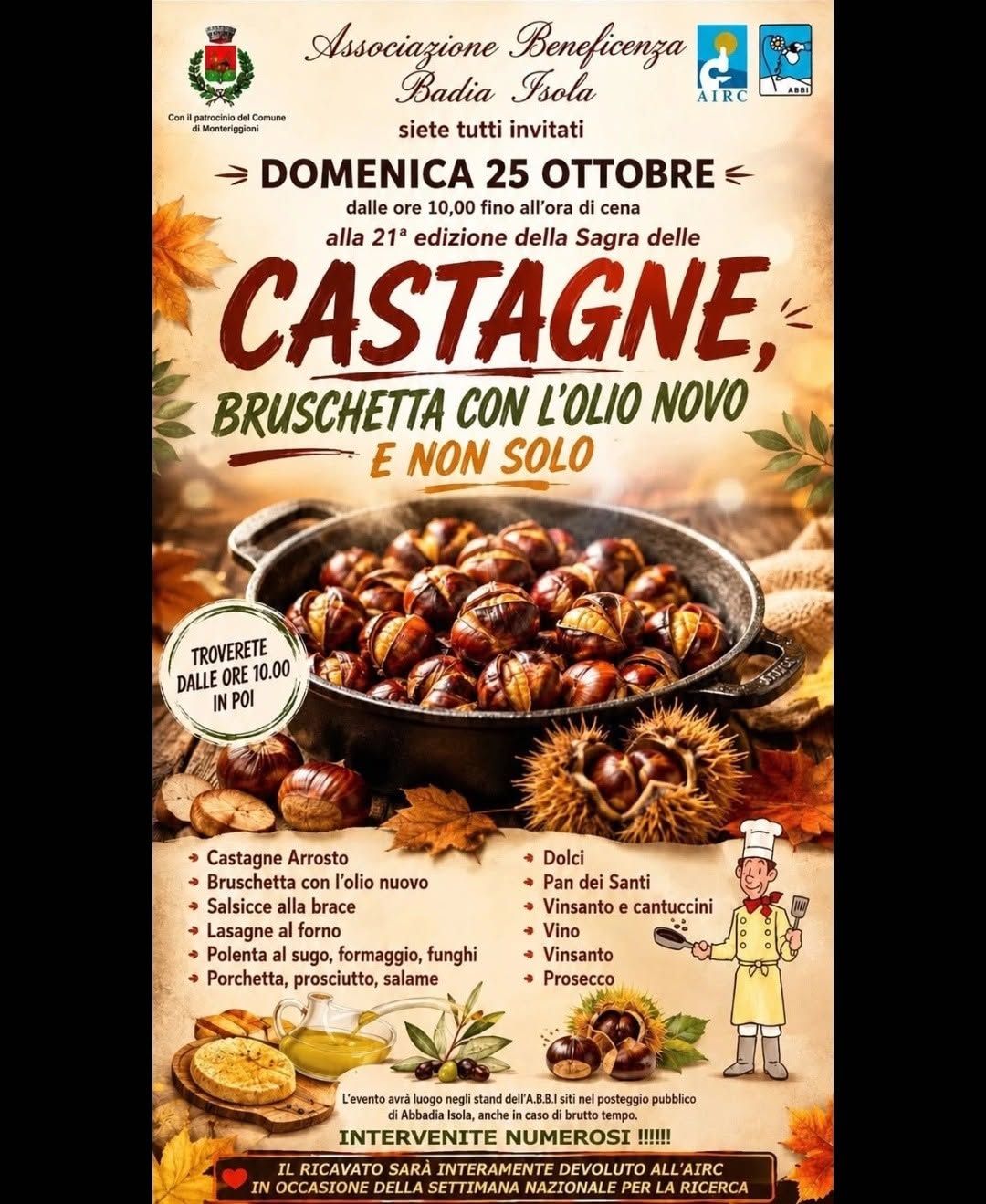 Castagne, bruschetta con l’olio nuovo e non solo