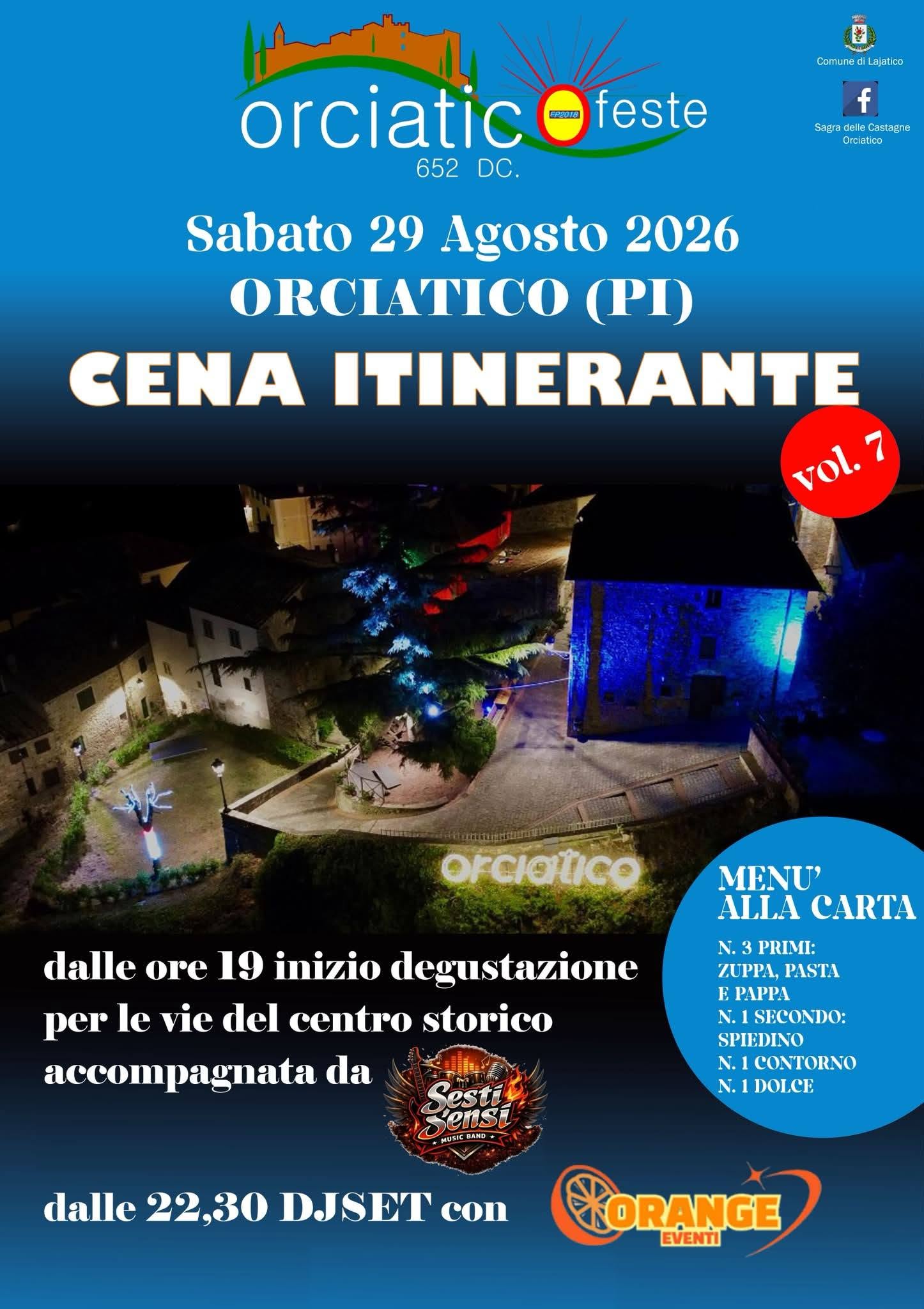 Cena itinerante a Orciatico