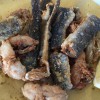 Piatto misto anguille e ranocchi fritti