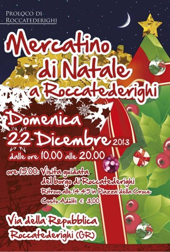 Locandina del Mercatino di Natale a Roccatederighi, edizione 2013