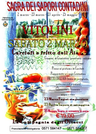 Locandina della Sagra dei Sapori Contadini a Vitolini, edizione del 2013