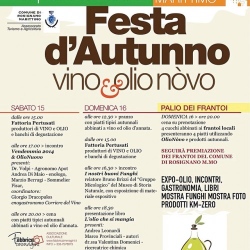 Locandina della Festa d’Autunno a Rosignano Marittimo, edizione del 2014